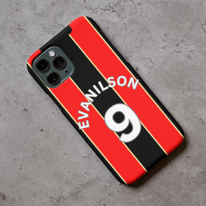 Bournemouth 2024-2025 Home Football Shirt (choose any Name and Number) Protective Premium Rubber Silicone Phone Case