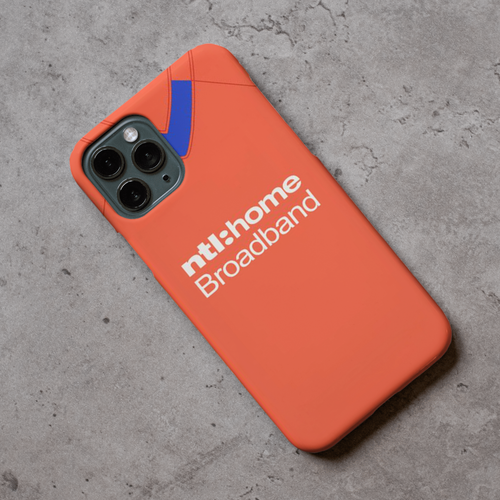 Rangers Away Retro Football Shirt Premium Protective Silicone Rubber Phone Case