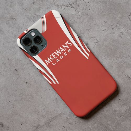 Rangers Away Retro Football Shirt Premium Protective Silicone Rubber Phone Case