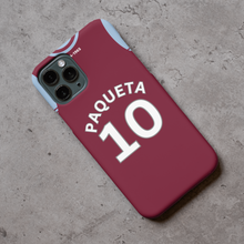 Load image into Gallery viewer, WH London Claret &amp; Blue 2024-2025 Home Football Shirt (choose any Name and Number) Protective Premium Rubber Silicone Phone Case