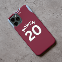 Load image into Gallery viewer, WH London Claret &amp; Blue 2024-2025 Home Football Shirt (choose any Name and Number) Protective Premium Rubber Silicone Phone Case