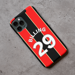 Bournemouth 2024-2025 Home Football Shirt (choose any Name and Number) Protective Premium Rubber Silicone Phone Case