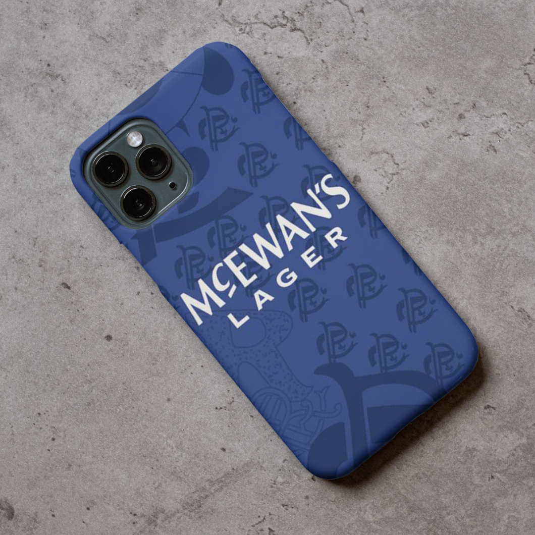 Rangers Home Retro Shirt Hard Rubber Premium Phone Case (Free P&P)