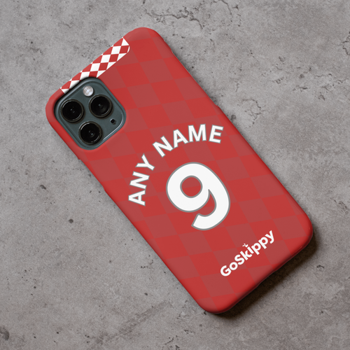 Bristol City 2024-2025 Home Football Shirt (choose any Name and Number) Protective Premium Rubber Silicone Phone Case