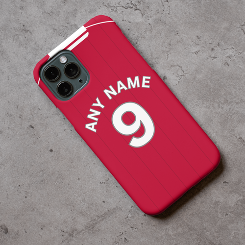 Wrexham 2025-2026 Home Football Shirt (choose any Name and Number) Protective Premium Rubber Silicone Phone Case