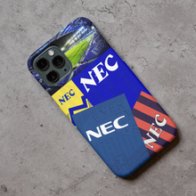 Load image into Gallery viewer, Everton Retro Football Shirt Collage Protective Premium Hard Rubber Silicone Phone Case