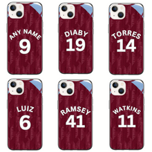Load image into Gallery viewer, Aston Villa 2023-2024 Home Football Shirt (choose any Name and Number) Protective Premium Rubber Silicone Phone Case
