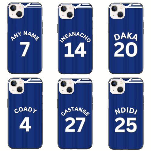 Leicester City 2023-2024 Home Football Shirt (choose any Name and Number) Protective Premium Rubber Silicone Phone Case