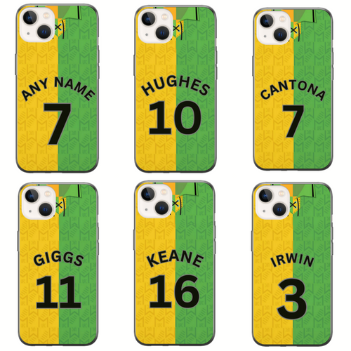 Manchester U 2023-2024 Home Football Shirt (choose any Name and Number) Protective Premium Rubber Silicone Phone Case