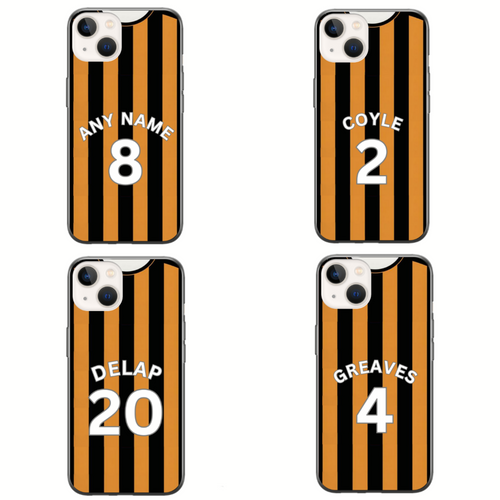 Hull 2023-2024 Home Football Shirt (choose any Name and Number) Protective Premium Rubber Silicone Phone Case