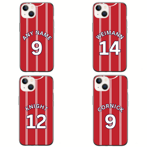 Bristol City 2023-2024 Home Football Shirt (choose any Name and Number) Protective Premium Rubber Silicone Phone Case