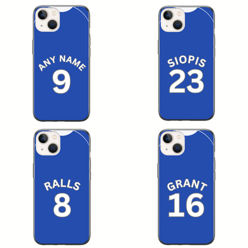 Cardiff 2023-2024 Home Football Shirt (choose any Name and Number) Protective Premium Rubber Silicone Phone Case