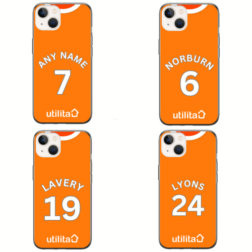 Blackpool 2023-2024 Home Football Shirt (choose any Name and Number) Protective Premium Rubber Silicone Phone Case