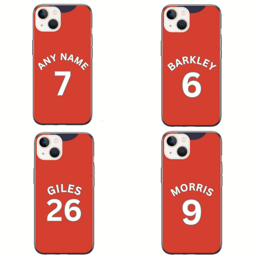 Luton Town 2023-2024 Home Football Shirt (choose any Name and Number) Protective Premium Rubber Silicone Phone Case