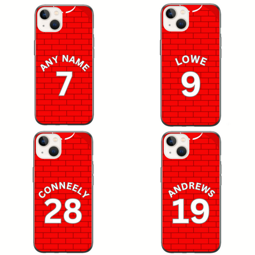 Accrington 2023-2024 Home Football Shirt (choose any Name and Number) Protective Premium Rubber Silicone Phone Case