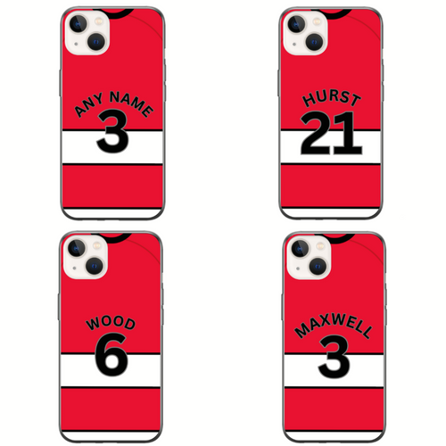 Doncaster 2023-2024 Home Football Shirt (choose any Name and Number) Protective Premium Rubber Silicone Phone Case
