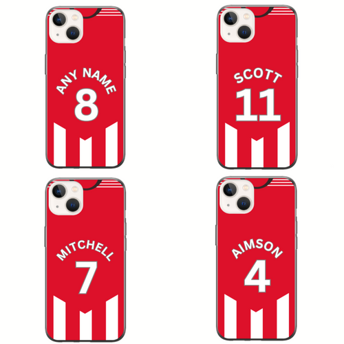 Exeter 2023-2024 Home Football Shirt (choose any Name and Number) Protective Premium Rubber Silicone Phone Case
