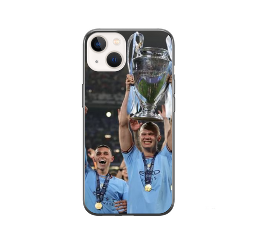 Man City Champions League Winners Premium Hard Silicone Rubber Phone Case Cover for all Phone Models (Free P&P)