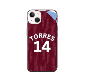 Aston Villa 2023-2024 Home Football Shirt (choose any Name and Number) Protective Premium Rubber Silicone Phone Case