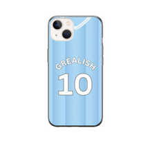 Load image into Gallery viewer, Man City 2023-2024 Home Football Shirt (choose any Name and Number) Protective Premium Rubber Silicone Phone Case