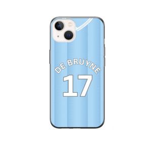 Man City 2023-2024 Home Football Shirt (choose any Name and Number) Protective Premium Rubber Silicone Phone Case