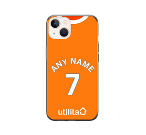 Blackpool 2023-2024 Home Football Shirt (choose any Name and Number) Protective Premium Rubber Silicone Phone Case