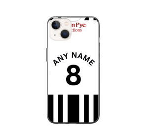 Notts County 2023-2024 Home Football Shirt (choose any Name and Number) Protective Premium Rubber Silicone Phone Case