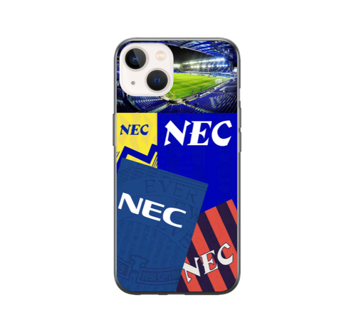 Everton Retro Football Shirt Collage Protective Premium Hard Rubber Silicone Phone Case