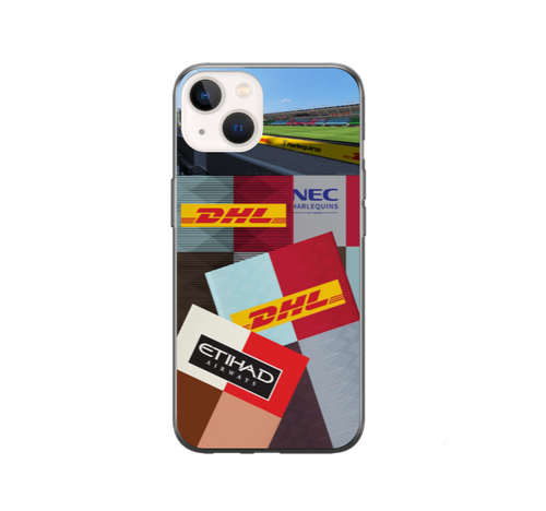 HQ Retro Rugby Shirt Collage Protective Premium Hard Rubber Silicone Phone Case Cover