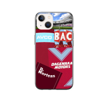 Load image into Gallery viewer, WH London Claret &amp; Blue Retro Shirt Collage Protective Premium Hard Rubber Silicone Phone Case Cover