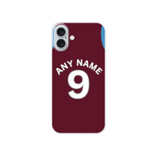 Load image into Gallery viewer, WH London Claret &amp; Blue 2026-2027 Home Football Shirt (choose any Name and Number) Protective Premium Rubber Silicone Phone Case