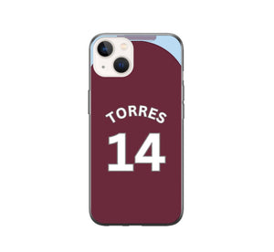 Aston Villa 2024-2025 Home Football Shirt (choose any Name and Number) Protective Premium Rubber Silicone Phone Case