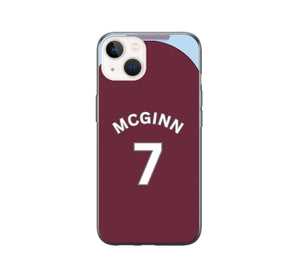 Aston Villa 2024-2025 Home Football Shirt (choose any Name and Number) Protective Premium Rubber Silicone Phone Case