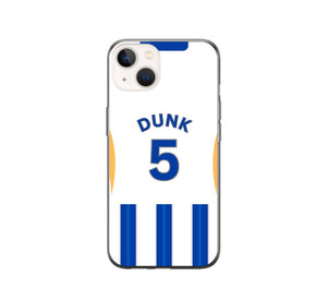 Brighton 2024-2025 Home Football Shirt (choose any Name and Number) Protective Premium Rubber Silicone Phone Case
