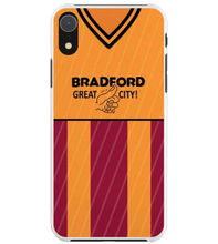 Load image into Gallery viewer, Bradford City Retro Football Shirt Protective Premium Hard Rubber Silicone Phone Case Cover
