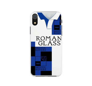 Bristol Rovers Home Rubber Bristol Rovers Home Retro Football Shirt Protective Premium Hard Rubber Silicone Phone Case Cover