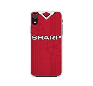 Man Utd European Retro Protective Premium Hard Rubber Silicone Phone Case Cover