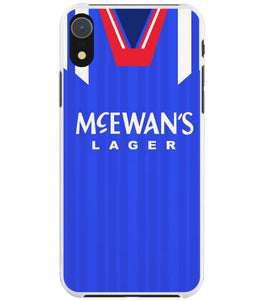 Rangers Retro Home Football Shirt Premium Protective Silicone Rubber Phone Case