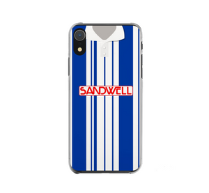 West Brom Retro Shirt Rubber Premium Phone Case (Free P&P)
