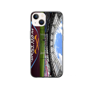 WH London Claret & Blue Stadium Protective Premium Hard Rubber Silicone Phone Case Cover