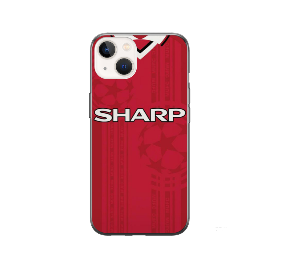 Man Utd European Retro Protective Premium Hard Rubber Silicone Phone Case Cover