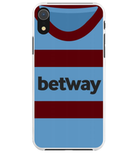 Load image into Gallery viewer, WH London Claret &amp; Blue Away Shirt 2020/21 Rubber Premium Phone Case (Free P&amp;P)